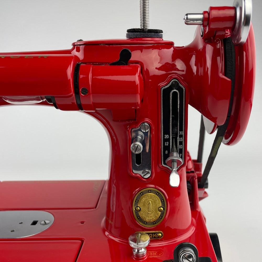 red painted Singer 222K 222 Featherweight