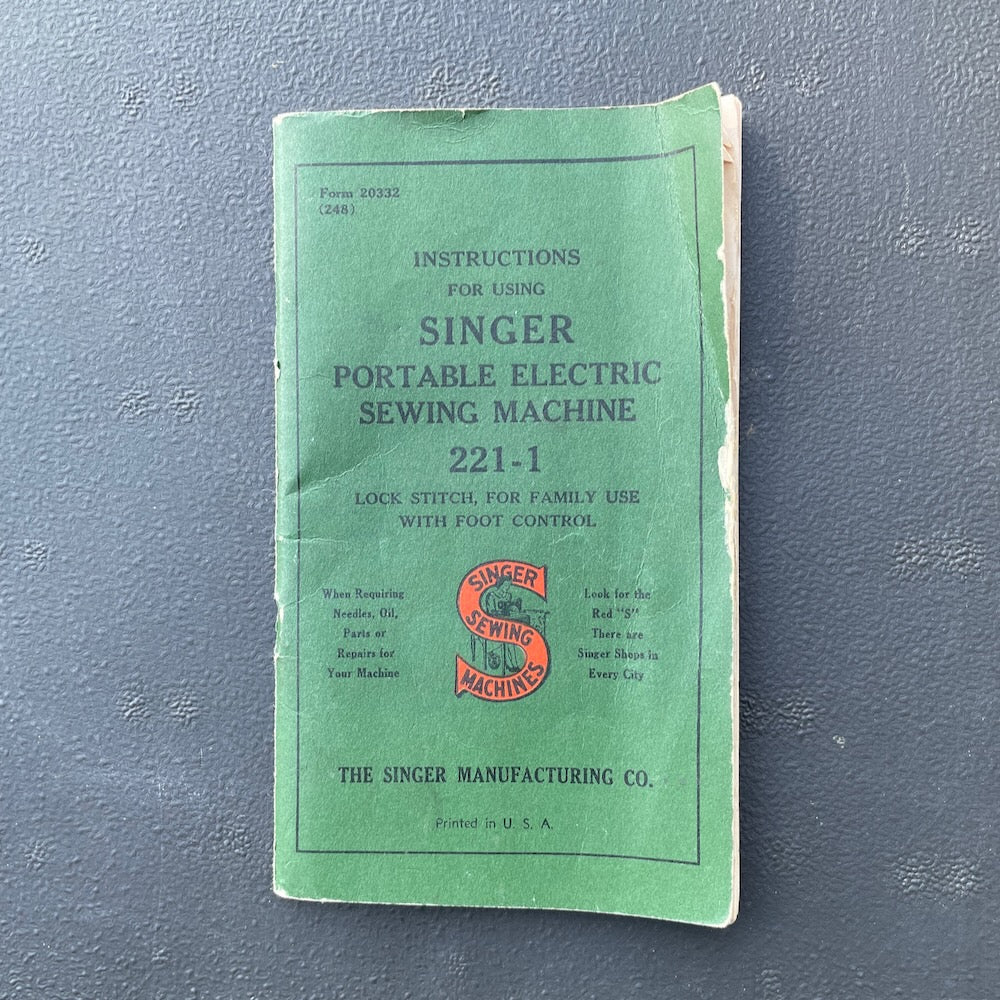Singer 221 Featherweight Manual.