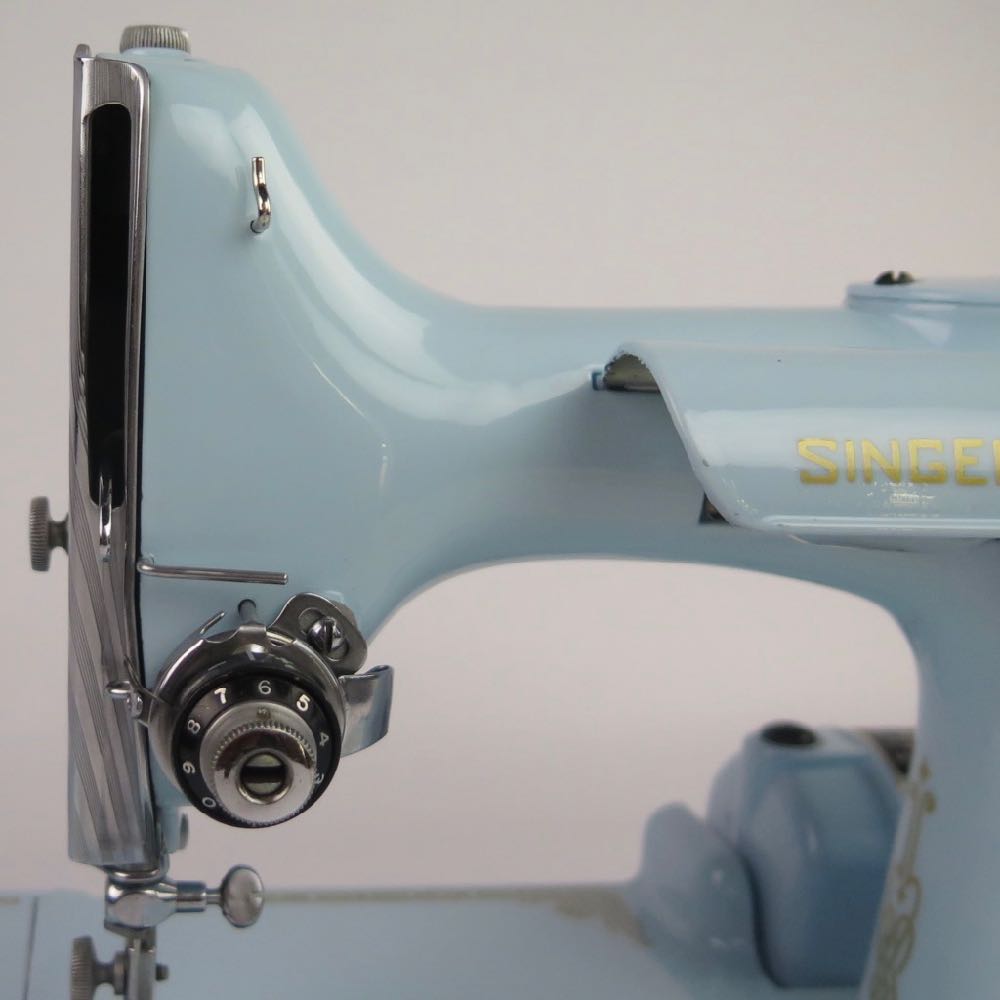 1946 Singer 221 Baby Blue Featherweight for Sale. Fully refurbished.