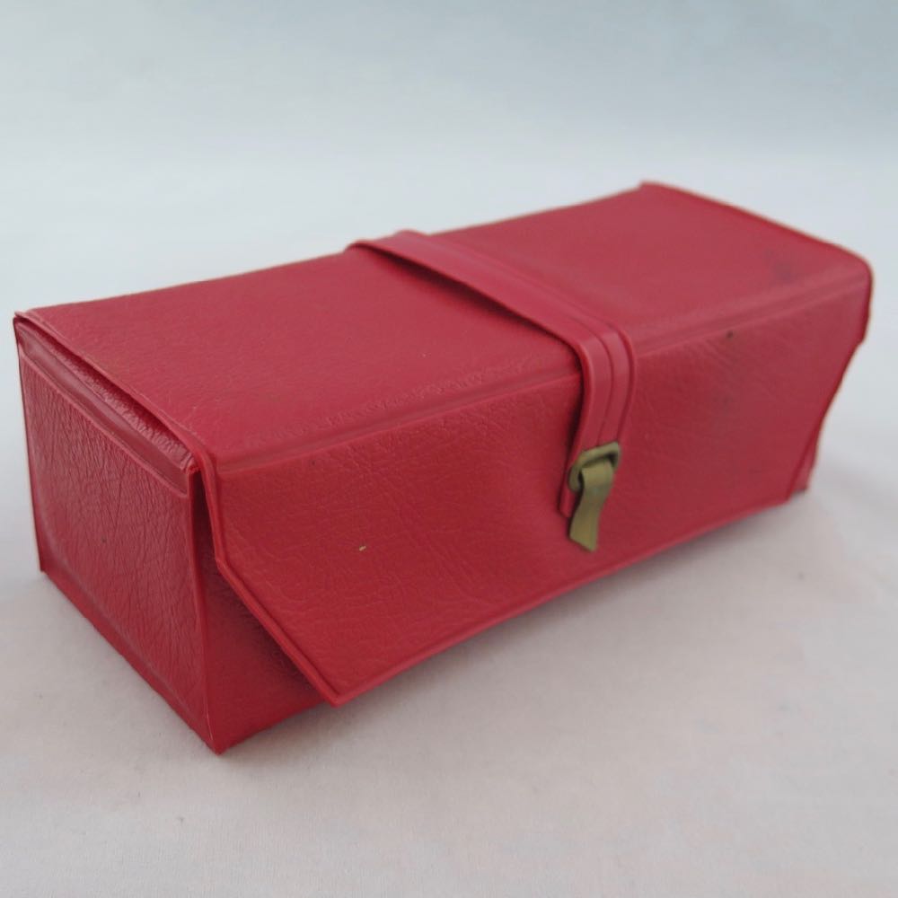 Singer 222K / 222 Featherweight Red Vinyl Cased Attachment Set.